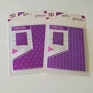 Brand New Gemini by Crafter's Companion 3D Folders. Dots and Isometric Cube.